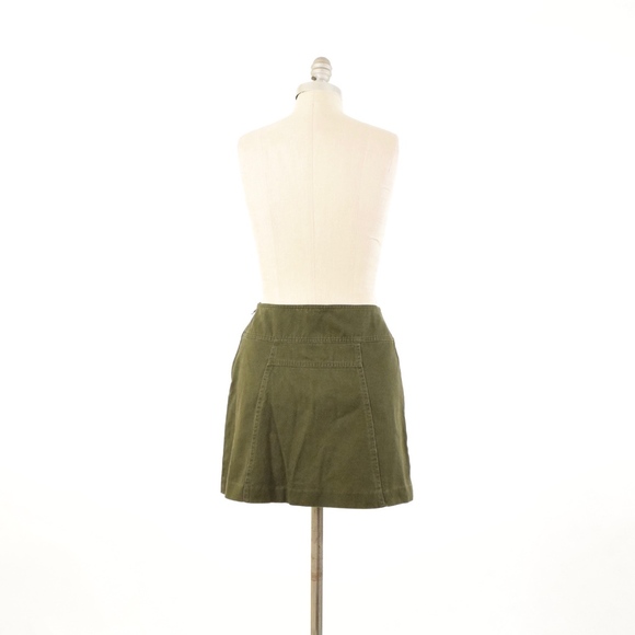 ❌SOLD❌Nasty Gal Military Green Denim Mini Skirt - Picture 6 of 7